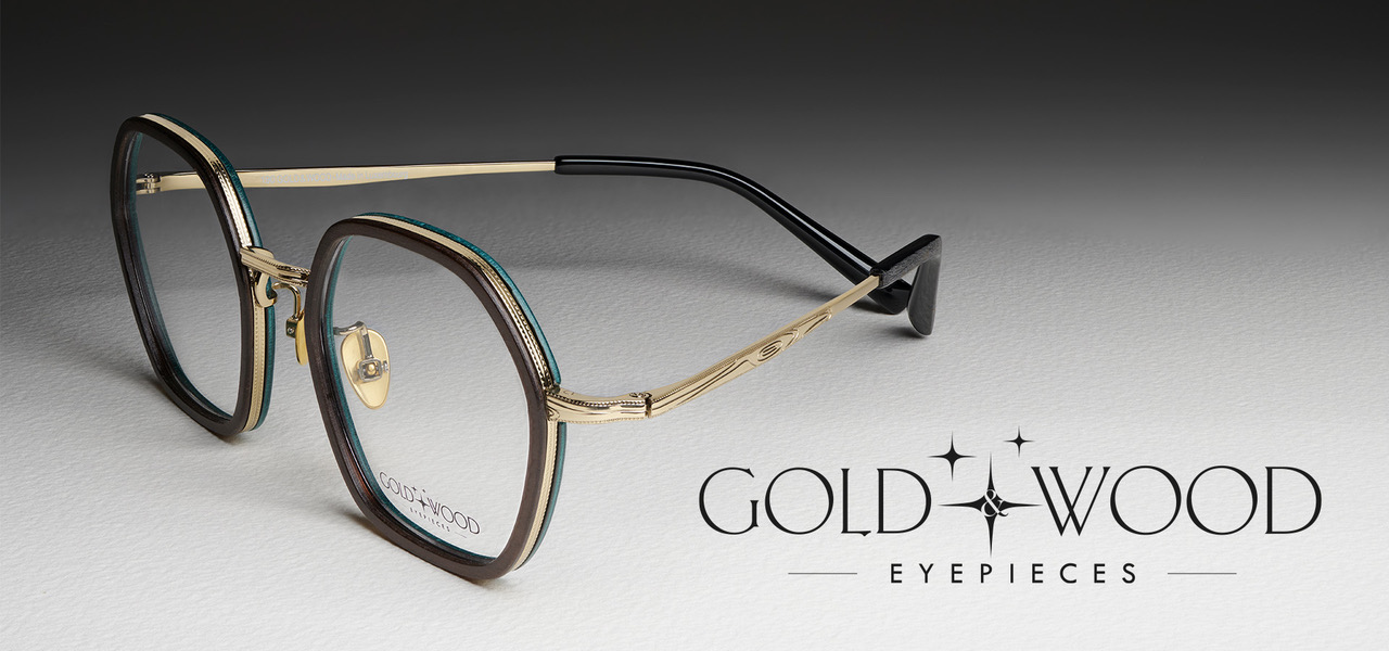 Gold & wood eyewear on sale